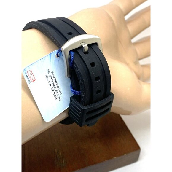 Marvel Men's Watch Spider-Man Avengers WMA000309 Quartz Black Rubber Band 43mm - Picture 10 of 14